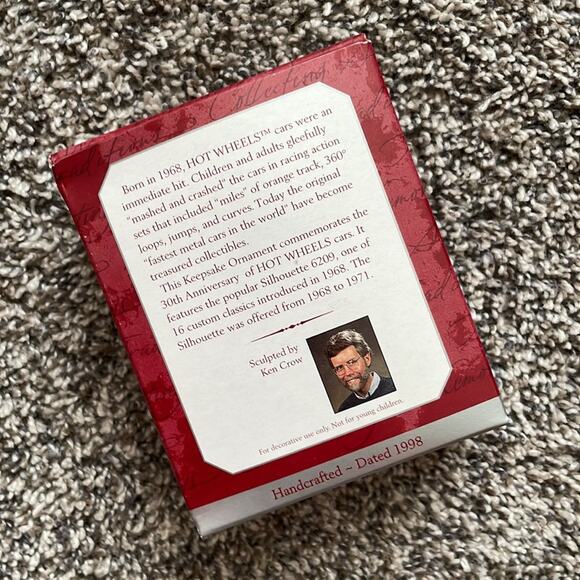 NIB Vintage Hallmark Ornament Hot Wheels 30th Anniversary 1998 - Picture 2 of 3
